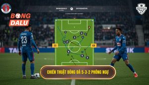 Chiến thuật bóng đá 5-3-2 phòng ngự