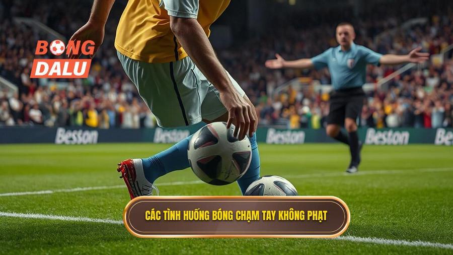 2. Các tình huống bóng chạm tay không phạt