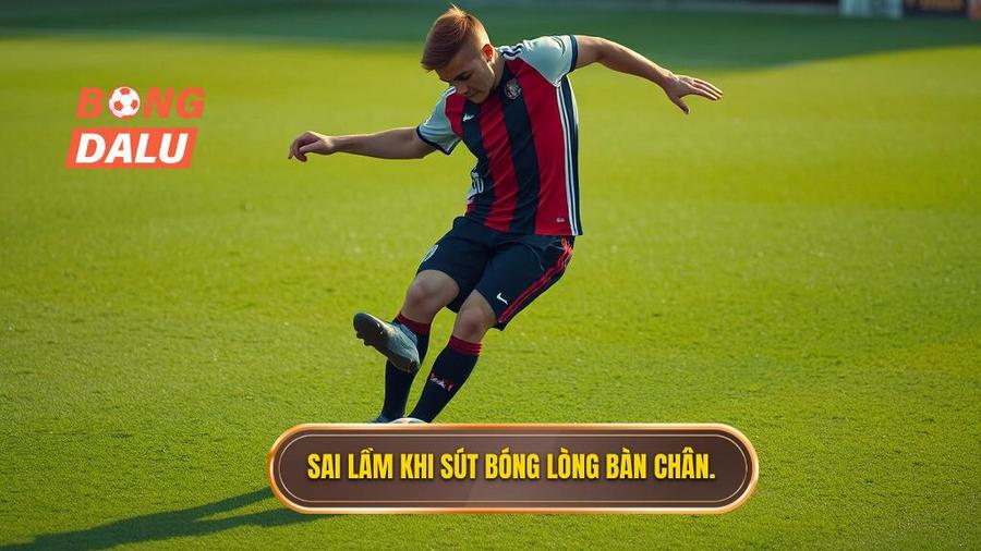 Sai lầm khi sút bóng lòng bàn chân